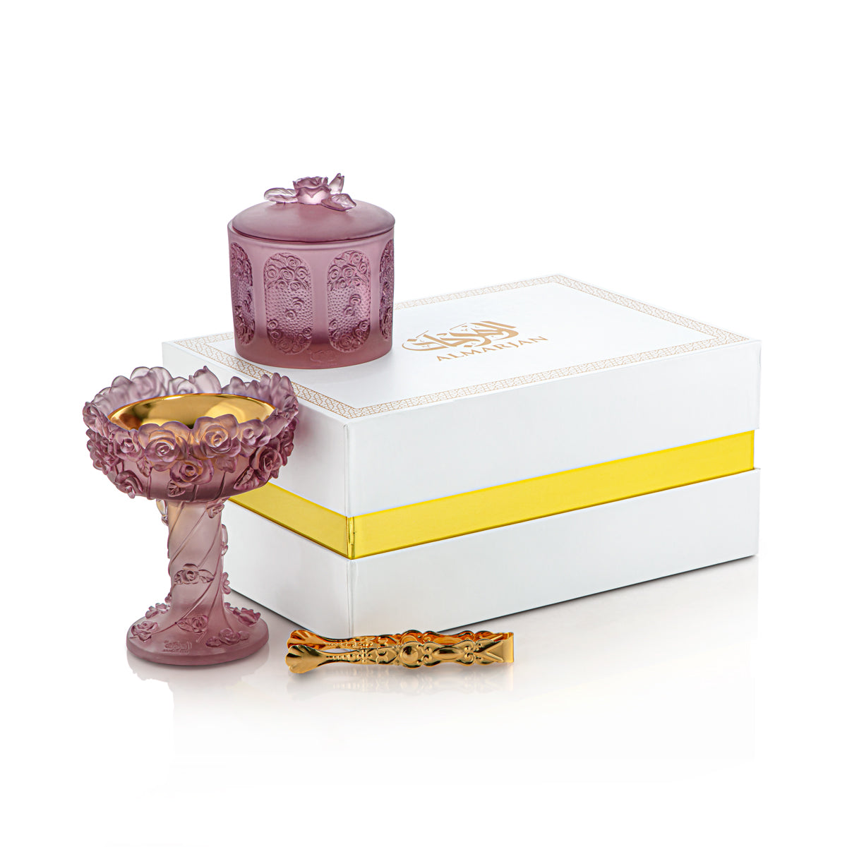 Almarjan Incense Burner Set - VR-HAM008-V Violet