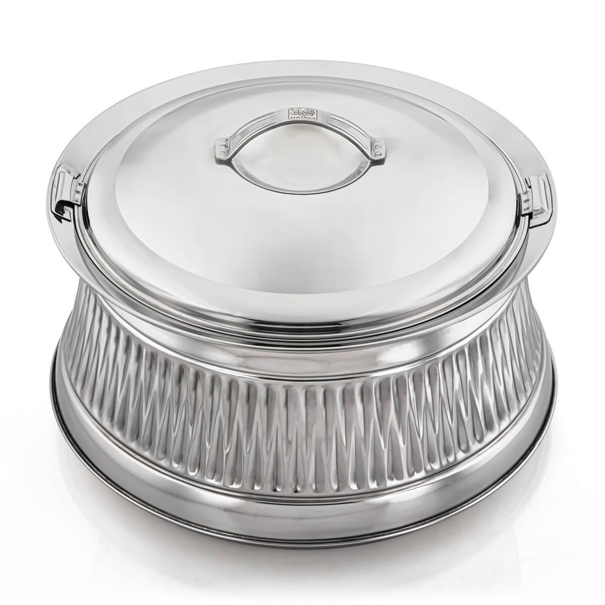 Almarjan 32 CM Haris Collection Stainless Steel Hot Pot Silver - H20P6
